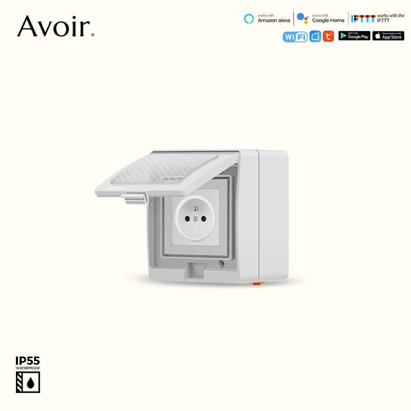 Outdoor Power Inlet Box - Avoir IP55 Tuya Wifi Electrical Sockets