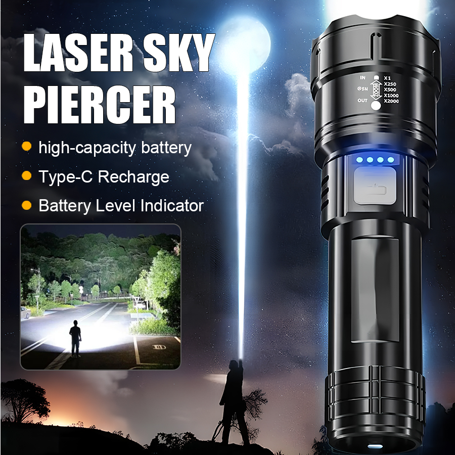 Outdoor Power Lights - High Power P50 LED Flashlight USB