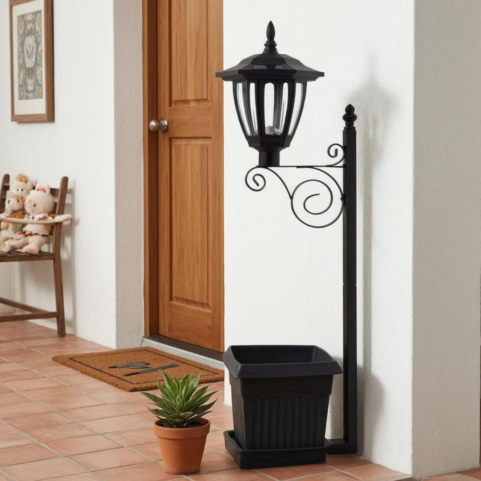 Solar Flower Pot Light Wrought – Outdoor Power Lights Bewertung und Preis