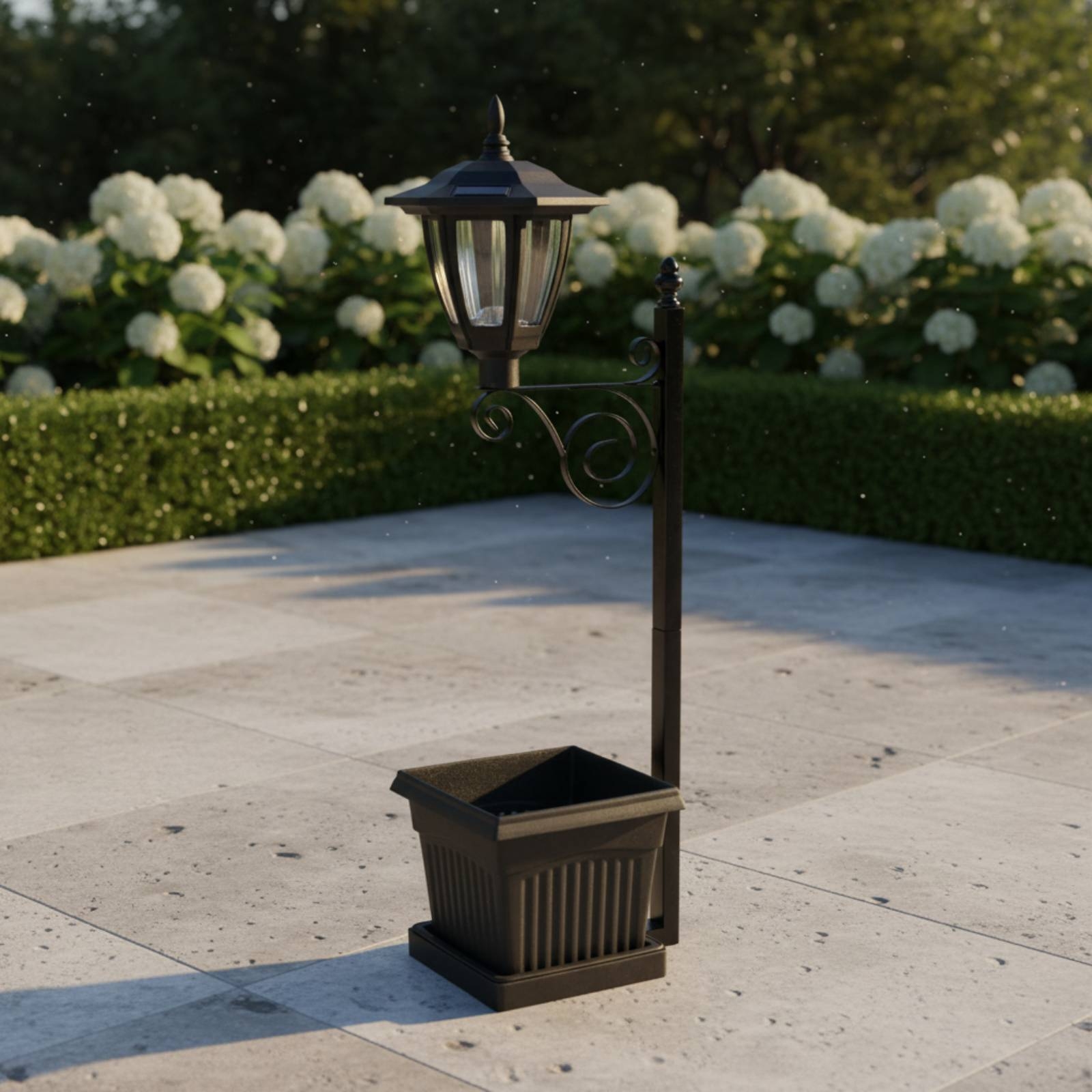 Solar Flower Pot Light Wrought – Outdoor Power Lights Bewertung und Preis
