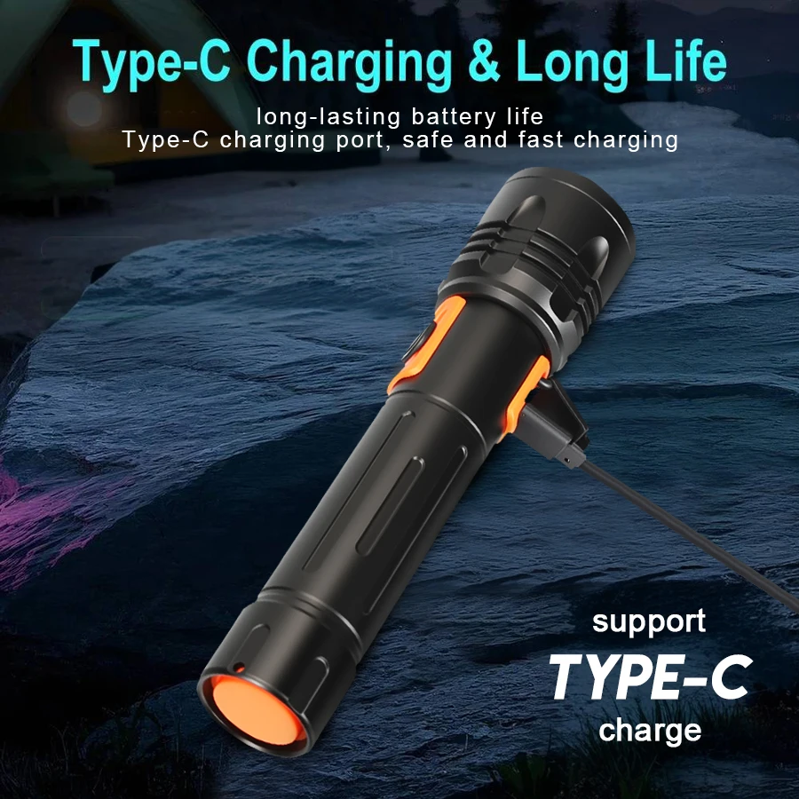 High Power LED Flashlight USB  – Outdoor Power Lights Bewertung und Preis
