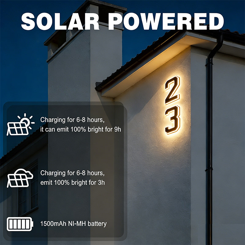 Solar Powered House Number Sig – Outdoor Power Number Bewertung und Preis