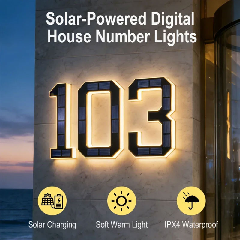 Solar Powered House Number Sig – Outdoor Power Number Bewertung und Preis