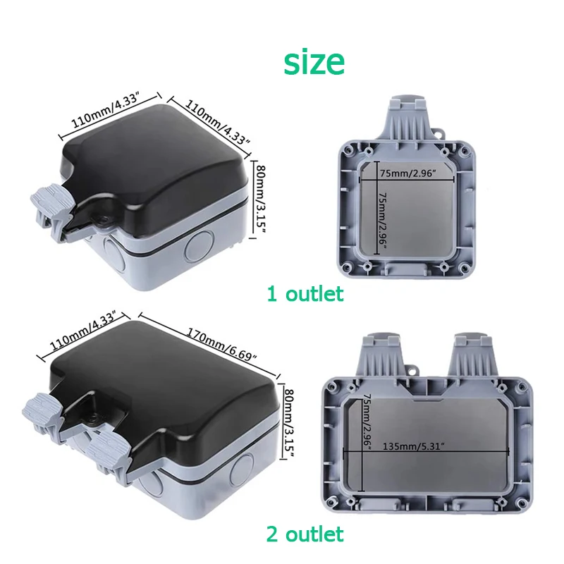 EU KR Outdoor Wall Waterproof  – Outdoor Power Inlet Box Bewertung und Preis