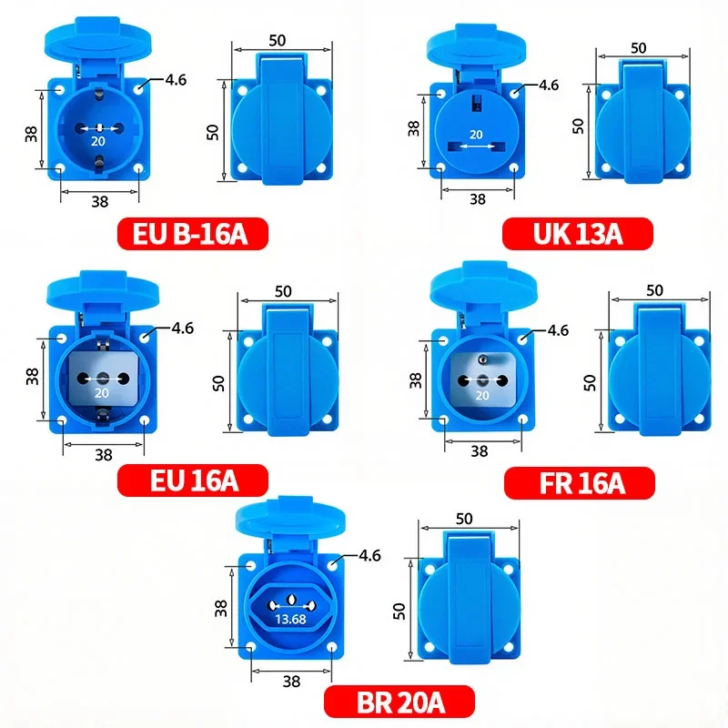 IP54 16A Waterproof Industrial – Outdoor Power Inlet Box Bewertung und Preis