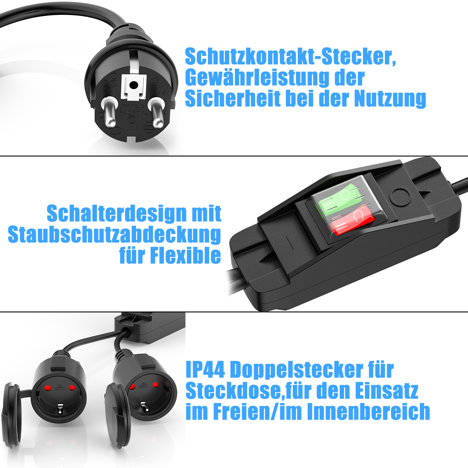 Double Plug Extension Cable 2  – Outdoor Power Inlet Box Bewertung und Preis