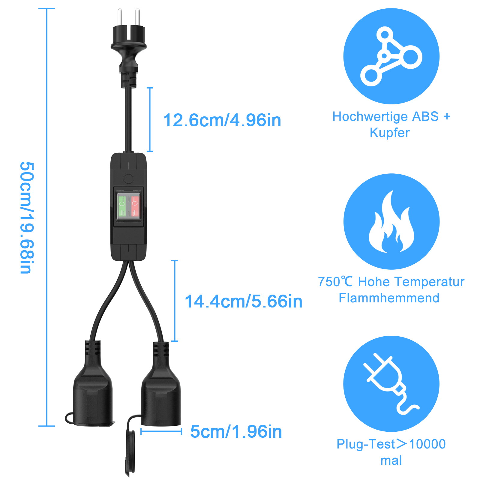 Double Plug Extension Cable 2  – Outdoor Power Inlet Box Bewertung und Preis
