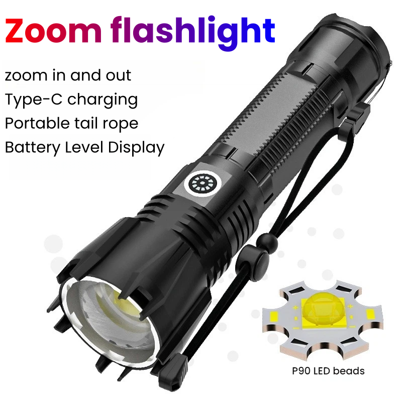 High-power P90 LED Flashlight  – Outdoor Power Meter Bewertung und Preis