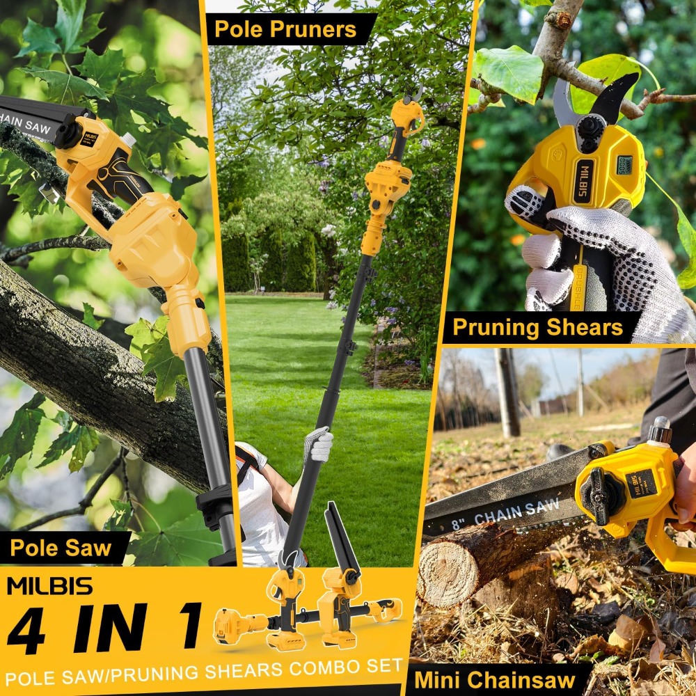 4-in-1 Cordless Pole Saw & Ele – Electric Chainsaw Battery Bewertung und Preis
