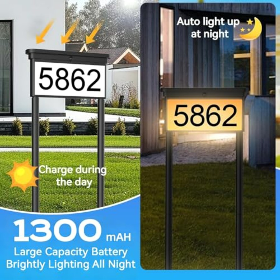 Solar House Numbers For Outsid – Outdoor Power Number Bewertung und Preis