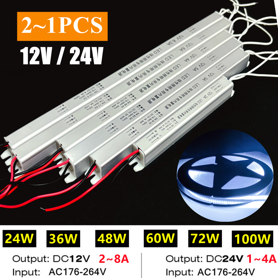 2~1PCS 12V 24V Strip Power Sup – Outdoor Power Transformer Bewertung und Preis