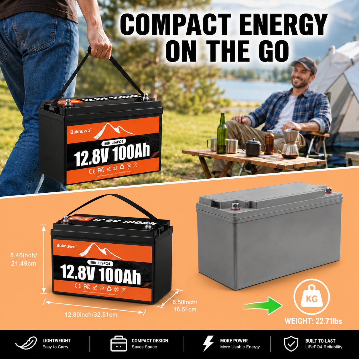 12V/12.8V 100Ah LiFePO4 Batter – Outdoor Power Group Bewertung und Preis