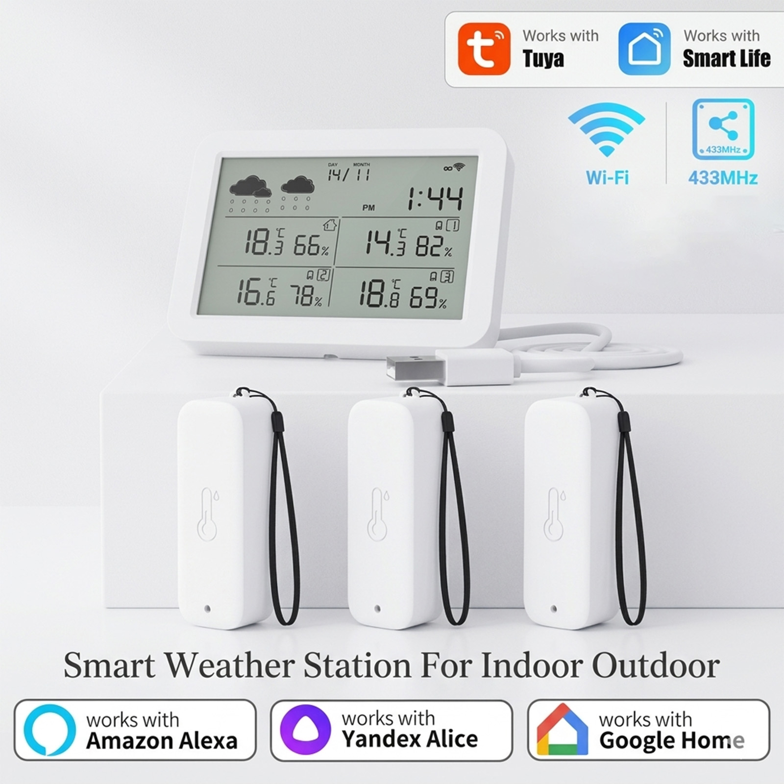 Tuya WiFi+RF433 Weather Statio – Outdoor Power Meter Bewertung und Preis