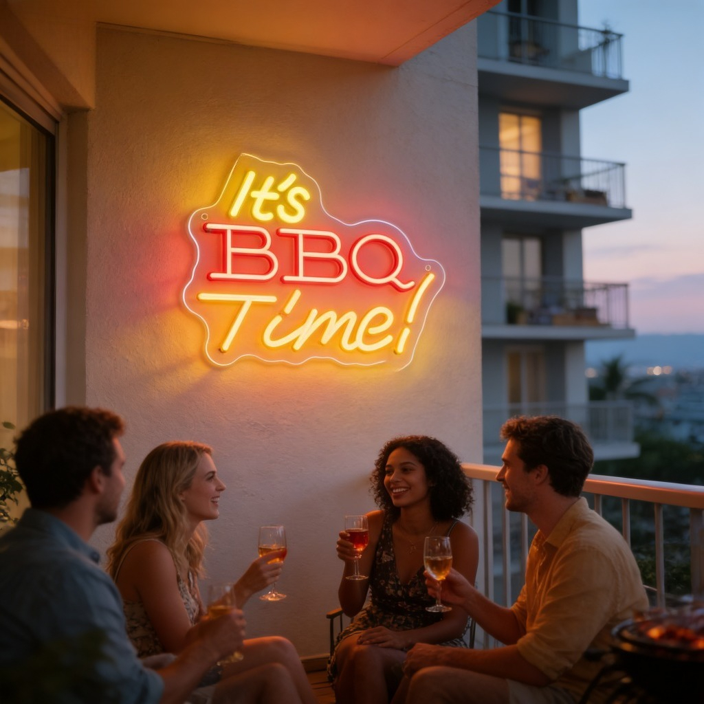 It's BBQ Time Neon Sign Family – Outdoor Power Grill Bewertung und Preis