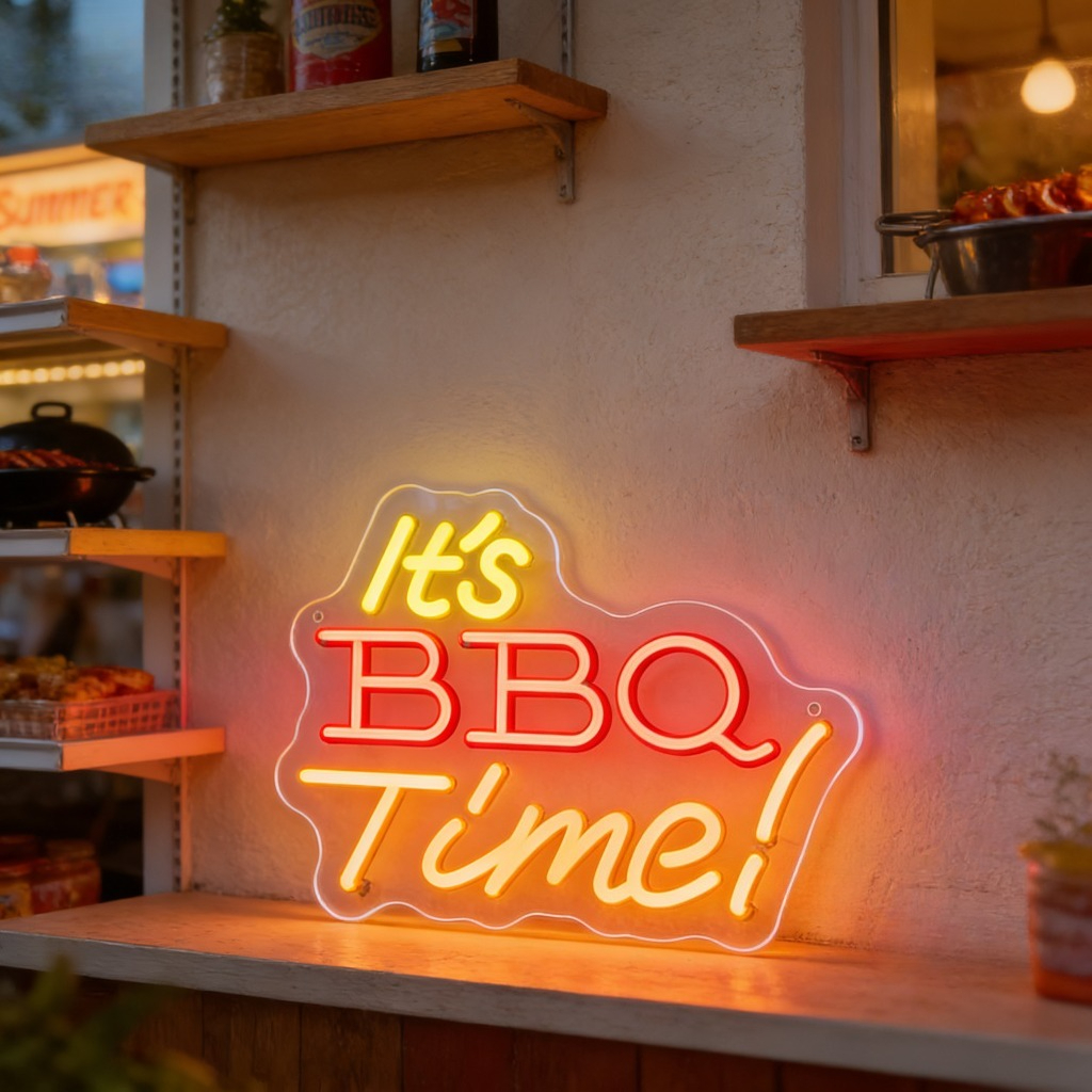 It's BBQ Time Neon Sign Family – Outdoor Power Grill Bewertung und Preis