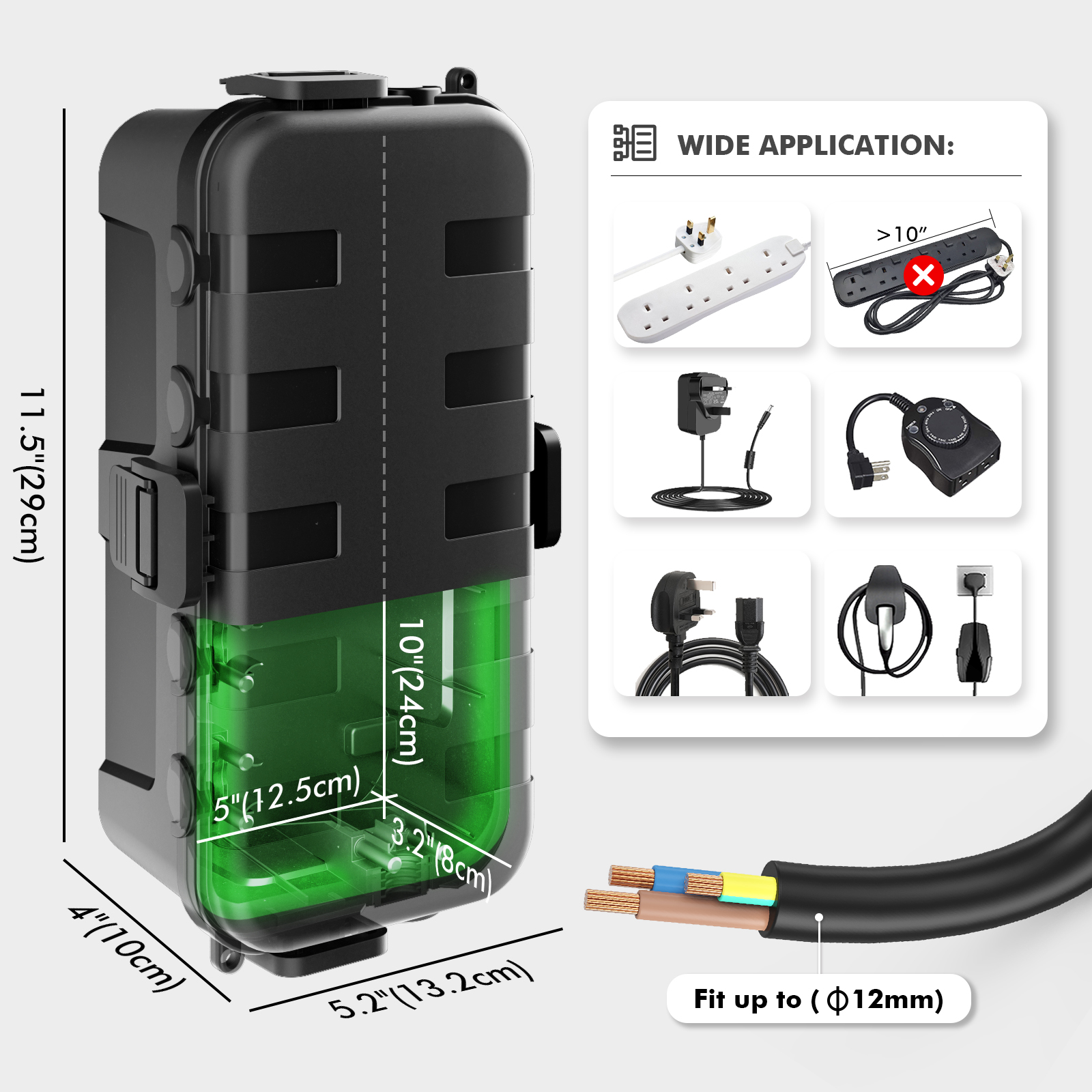 Medium Outdoor Electrical Box, – Outdoor Power Socket Bewertung und Preis