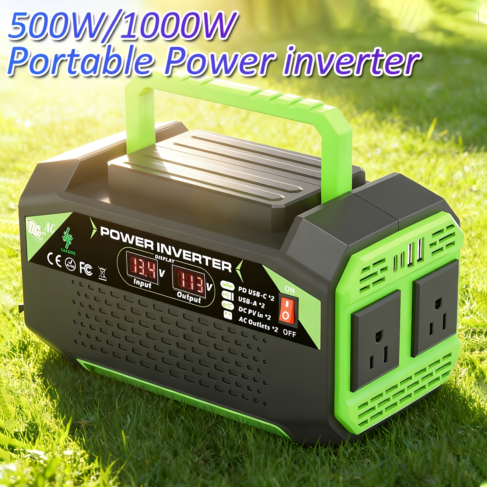 1pc 1000W/500W Portable Power  – Outdoor Power Socket Bewertung und Preis