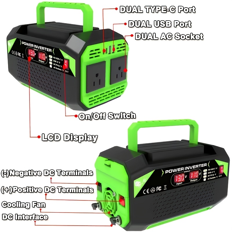 1pc 1000W/500W Portable Power  – Outdoor Power Socket Bewertung und Preis